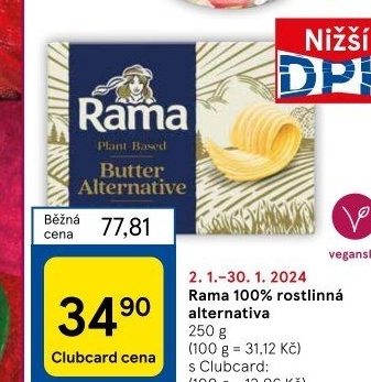 Rama rostlinná Plant Based Butter Alternative
