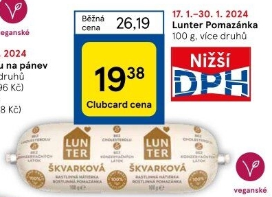 Rostlinné pomazánky Lunter