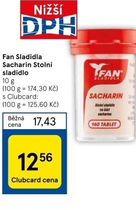 Sladidlo Sacharin Fan