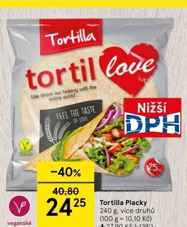 Tortilla pšeničná TortilLOVE