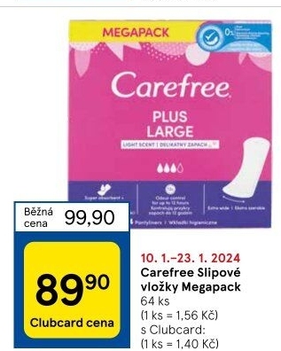 Vložky dámské slipové Carefree