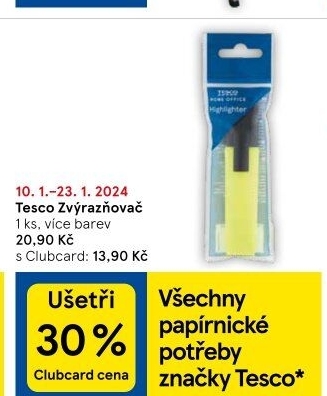 Zvýrazňovače Tesco