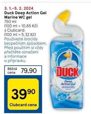 Gelový čistič WC Duck