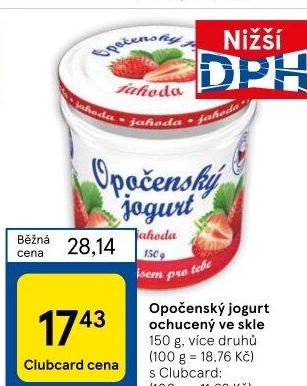 Jogurt ochucený Opočenský Bohemilk