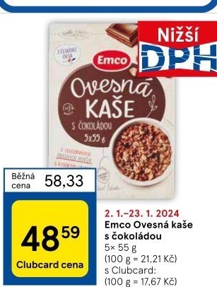 Kaše ovesná Emco