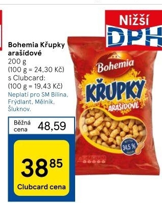 Křupky arašídové Bohemia