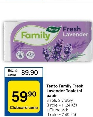 Toaletní papír 2vrstvý Family Tento