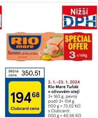Tuňák v oleji Rio Mare
