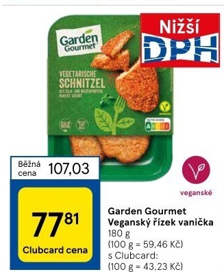 Veganský řízek Garden Gourmet