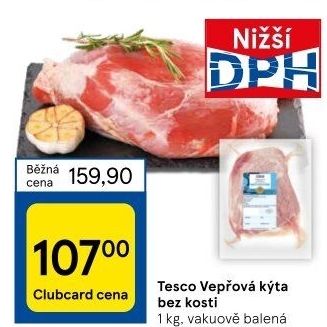 Vepřová kýta bez kosti Tesco