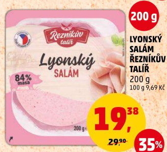 Salám lyonský Řezníkův talíř