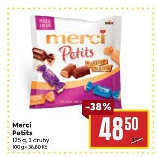 Čokoládové bonbony Petits Merci