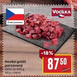 Hovězí maso na guláš Vocílka