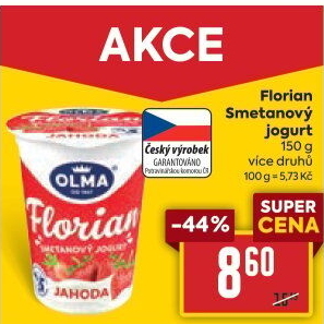 Jogurt smetanový Florian Olma