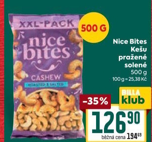 Kešu pražené Nice Bites