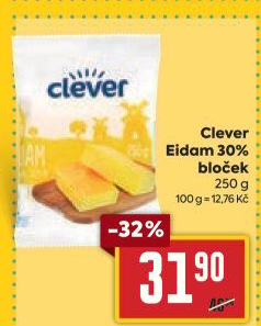 Sýr Eidam 30% Clever