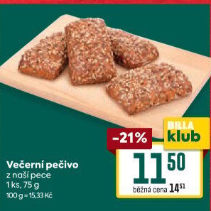 Večerní pečivo