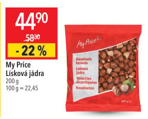 Lískové ořechy My Price