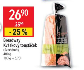 Toustový chléb kváskový Breadway