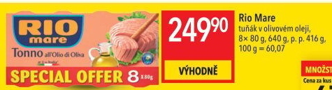 Tuňák v oleji Rio Mare