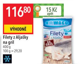 Aljašská treska filety na gril mražená Nowaco