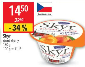 Dezert zakysaný ochucený Skyr Bohušovická mlékárna