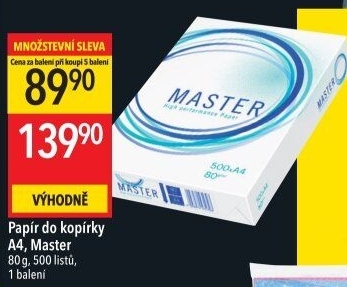 Kancelářský papír A4 Master