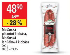 Maďarská klobása pikantní Csabahús