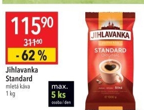 Mletá káva Standard Jihlavanka