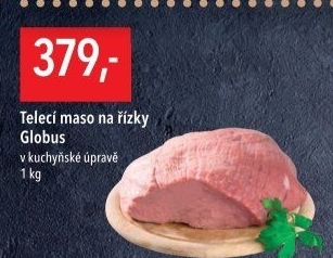 Telecí maso na řízky Globus