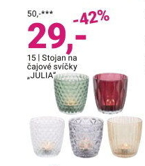 STOJAN NA ČAJOVÉ SVÍČKY „JULIA“