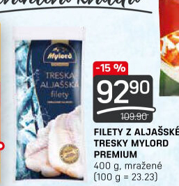 Aljašská treska filety mražená Premium Mylord