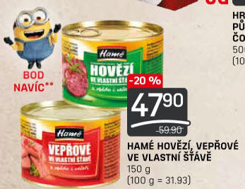 Hovězí maso ve vlastní šťávě Hamé