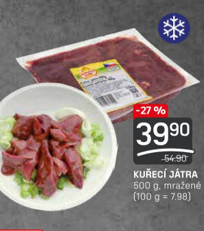 Játra kuřecí mražená Vodňanské kuře