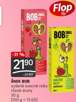 Ovocné pásky Šnek BOB LLC Eco Snack