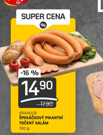 Salám špekáčkový pikantní točený Krahulík