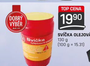 Svíčky hřbitovní olejové Dobrý Výběr