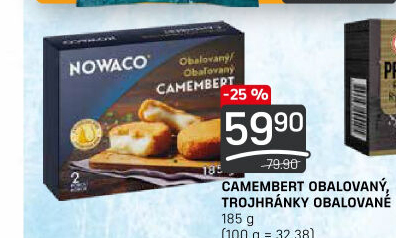 Sýr Camembert obalované trojhránky Nowaco