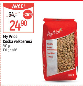 Čočka velkozrnná My Price