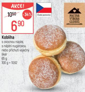 Kobliha s ovocnou náplní