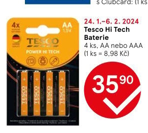 Baterie alkalické HiTech Tesco