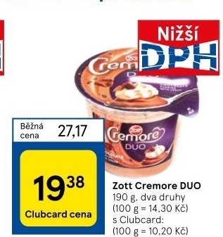 Dezert Cremore Duo Zott