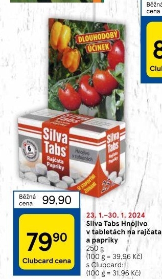 Hnojivo tablety na rajčata a papriky Silva tabs