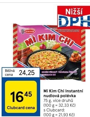 Instantní polévky Mi Kim Chi Vina Acecook