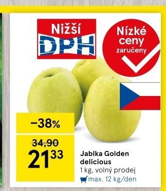 Jablka Golden Delicious