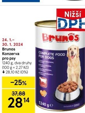 Konzerva pro psy Brunos