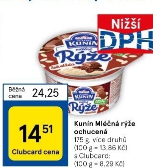 Mléčná rýže Mlékárna Kunín