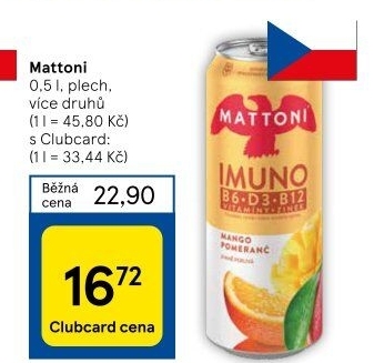 Ochucená voda Mattoni