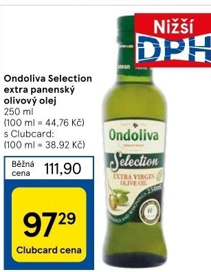 Olivový olej extra panenský Selection Ondoliva