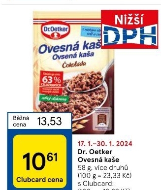 Ovesná kaše Dr. Oetker